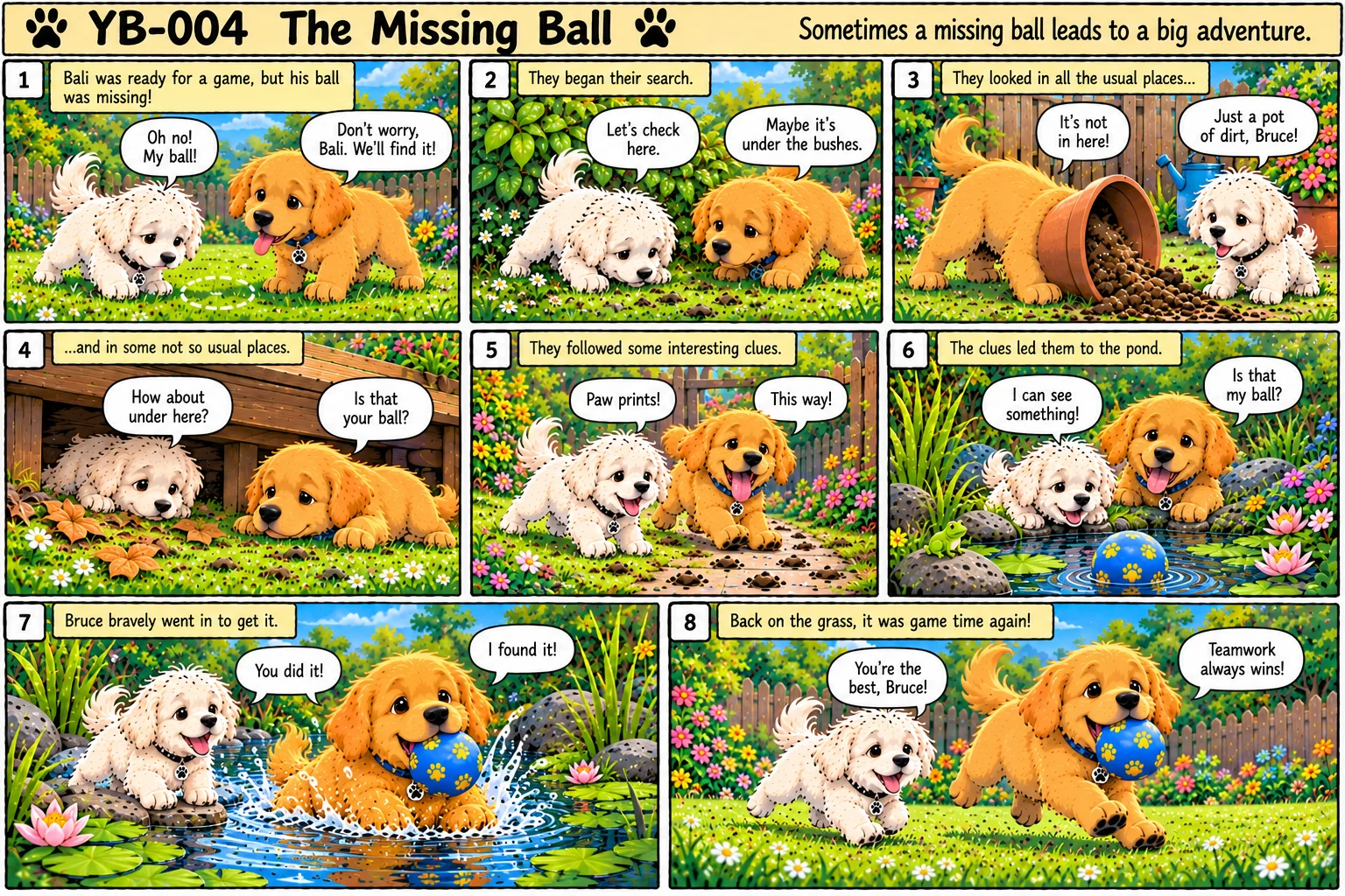 Bali and Bruce cartoon: The Missing Ball